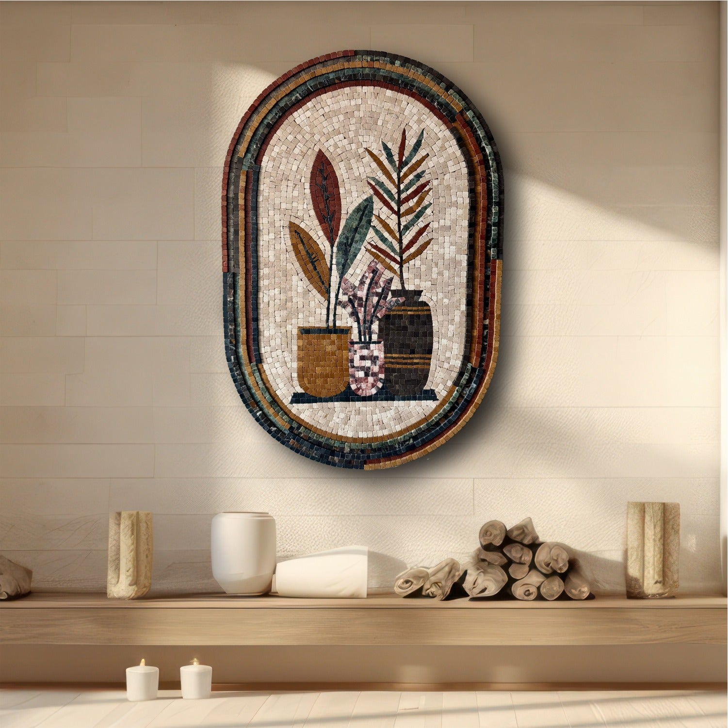 Living Pots Mosaic - Earthly Elegance for Western Home Decor